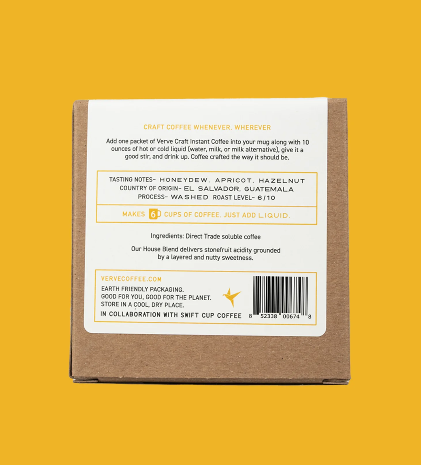 Seabright House Blend Craft Instant Coffee 6 Pack - Image 3